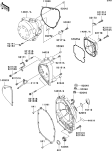 ZR750 Крышки двигателя