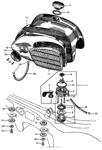 CA160 Ca160 fuel tank
