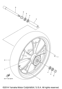 XV1900CU Переднее колесо