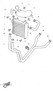YQ50 Radiador . manguela