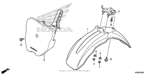 CRF80F Переднее крыло