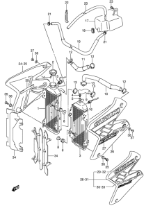DR-Z400 Радиатор