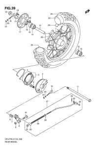 DR-Z70 Rear wheel complete assy