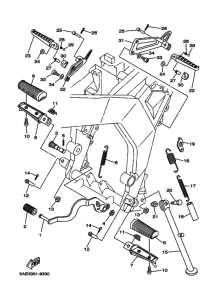 TDR125 Support & repose pied