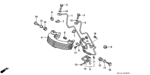 XR250R Масляный радиатор