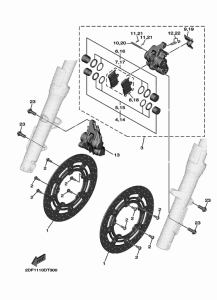 XV1900FDD Передний суппорт