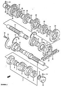 GSX-R400 Трансмиссия