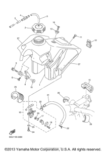 YZ250FP Топливный бак