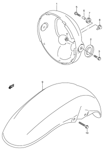 GSX750 Переднее крыло