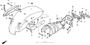 VF750C Задний бампер