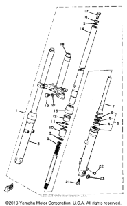 DT100G Передняя вилка