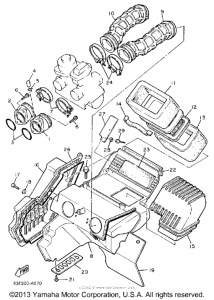 XT600UC (CA ED.) Воздушный фильтр