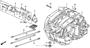 CT90 Crankcase + oil pump