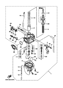 YBR125ED Carburetor assy
