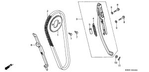 CB250 Цепь грм / натяжное устройство