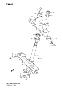 DR-Z250 Траверса нижняя