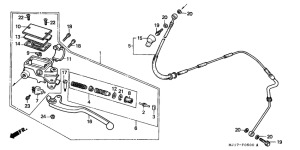 CBX750P2 Главный цилиндр сцепления