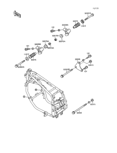 ZX500 Рама ,крепежные детали