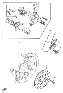 CW50RSP Front brake. caliper