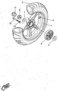 YQ50 Переднее колесо