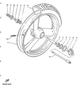 TDR125R Переднее колесо