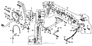 CB750 Rear master cylinder + rear brake caliper + gearsh...
