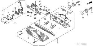 CBR1100XX Taillight unit ass`y