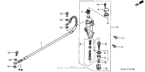 CR250R Задний тормозной цилиндр