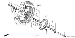 VT750C Переднее колесо