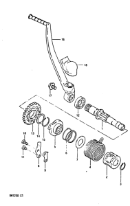 RM125 Ножной стартер
