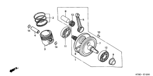 XR200R Crankshaft / piston