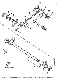 FJ1200SC Вал переключения