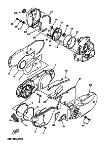 YP125E Crankcase cover ass`y  (v