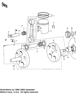 KX125 Crankshaft / piston / rotary valve