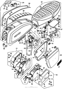 CB200 Cb fuel tank + seat + air cleaner
