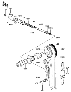 KZ440 Camshaft / chain / tensioner