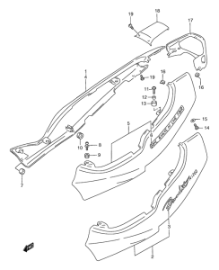 GSF1200S (ABS) Обтекатель задний