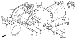 VT1100C2 Крышка картера левая