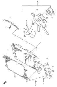 GSX400 Радиатор