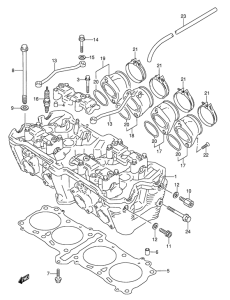 GSX-R1100 Головка цилиндров