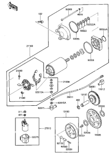 ZX600 Starter motor / starter clutch