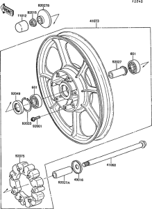 ZG1300 Задняя ступица колеса
