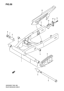 GSF650S Маятник задний