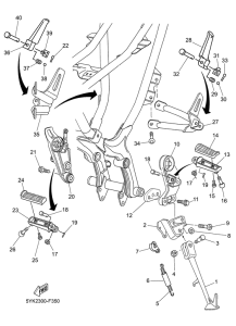 MT03 Stand & footrest