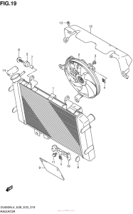DL650 (ABS) Радиатор