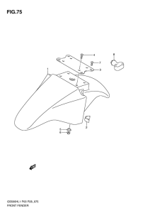 GS500 Переднее крыло