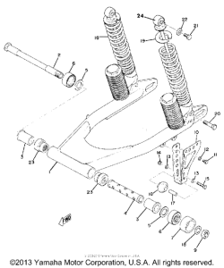 YZ360A Rear arm rear cushion