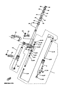 YN50 Вилка передней оси