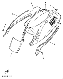 SH50 Side cover  /  oil tank