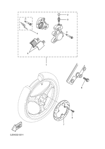 YH50 Передний суппорт